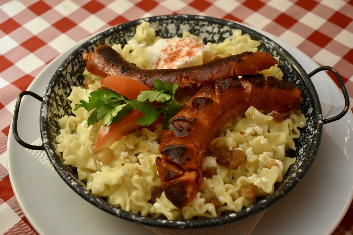 Cottage cheese pasta in „Gipsy Style”